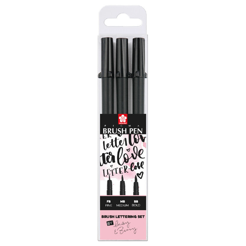 Sakura Pigma Brush Pen Handlettering Set of 3 by Sakura at Cult Pens