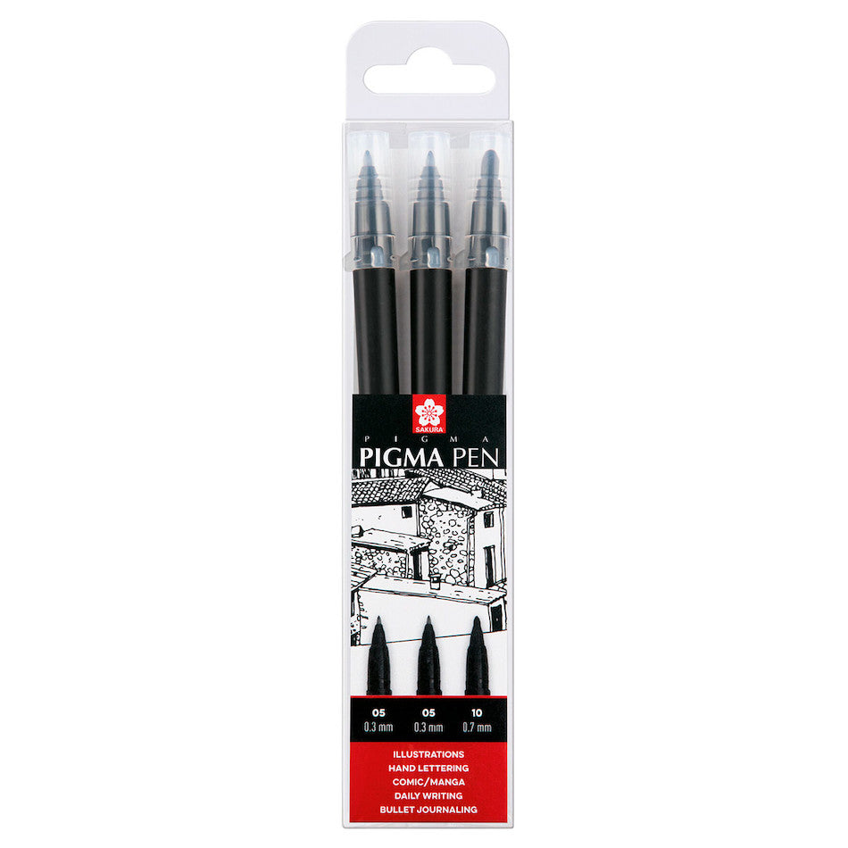 Sakura Pigma Pen Black Set of 3