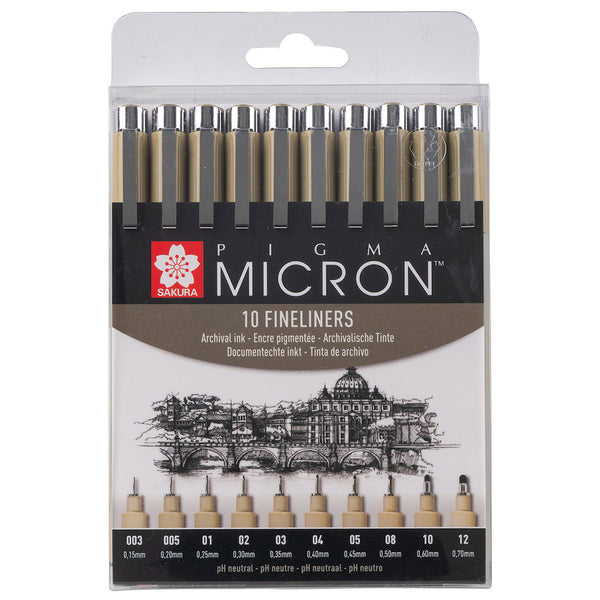 S SAKURA Pigma Micron Fineliner Pens Archival Black Ink Pens Pens For Micron Pen