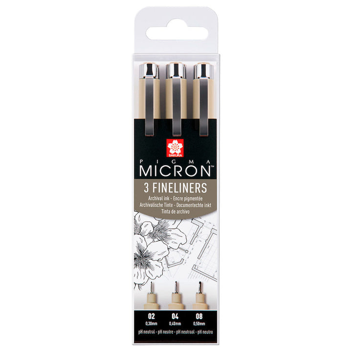 PIGMA MICRON PENS, Tip Sizes: 005, 01, 02, 03, 05, 08 Sakura Drawing Black  Ink, Permanent Marker Pen, New -  Norway
