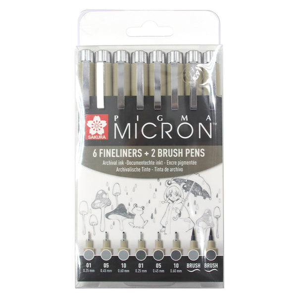 Sakura Pigma Micron PN Set | Multi-colour Art Craft Kit | Pack Of 8 Colour Pens - Canada