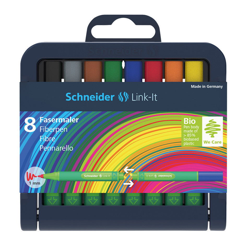 Schneider Link-It Fibrepen Assorted Set of 8 by Schneider at Cult Pens