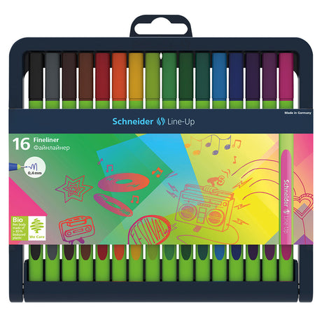 Schneider Line-Up Fineliner Assorted Set of 16 by Schneider at Cult Pens