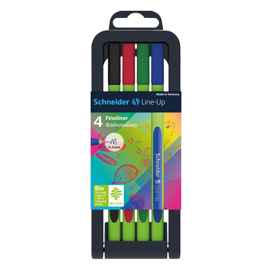 Schneider Line-Up Fineliner Assorted Set of 4 by Schneider at Cult Pens