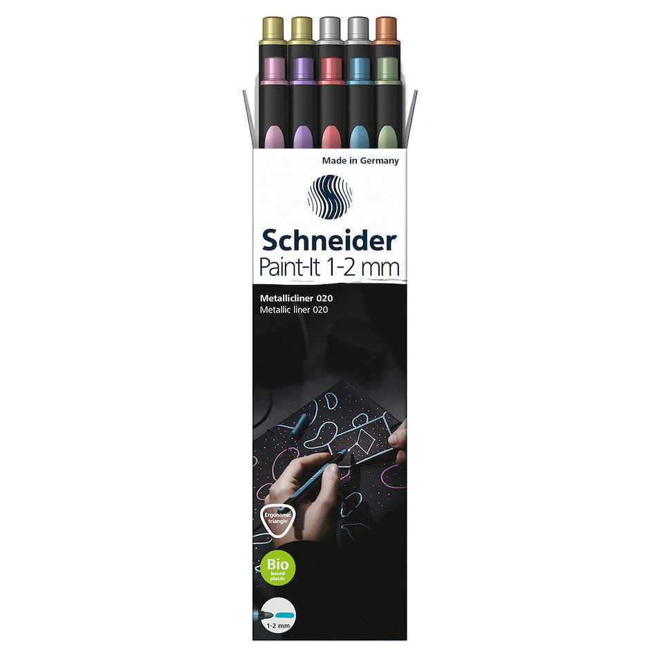 Schneider Paint-It Metallic Marker 020 1-2mm Box of 10 Assorted by Schneider at Cult Pens