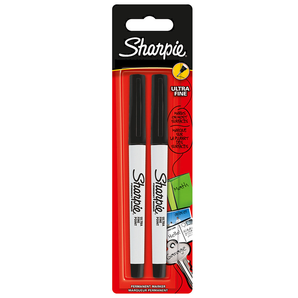 Sharpie Permanent Marker, Ultra Fine Point 0.5 mm (Pack of 2)