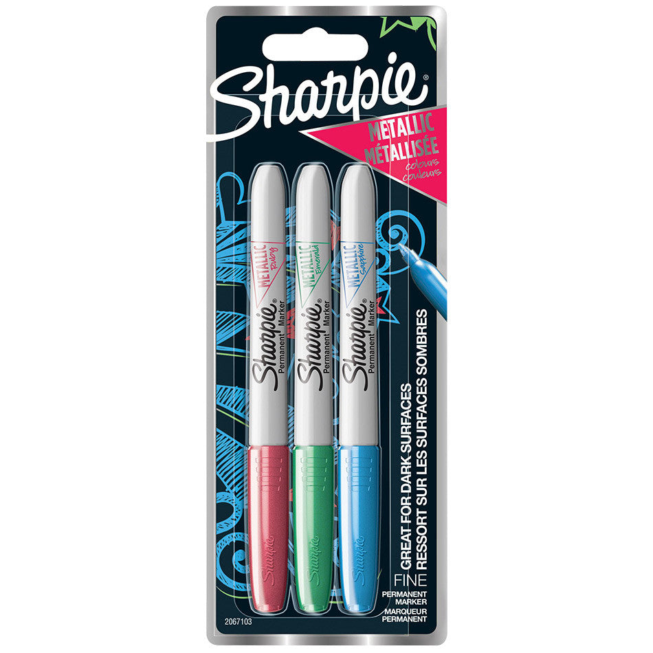 Sharpie Metallic Permanent Marker Assorted Set of 3 by Sharpie at Cult Pens