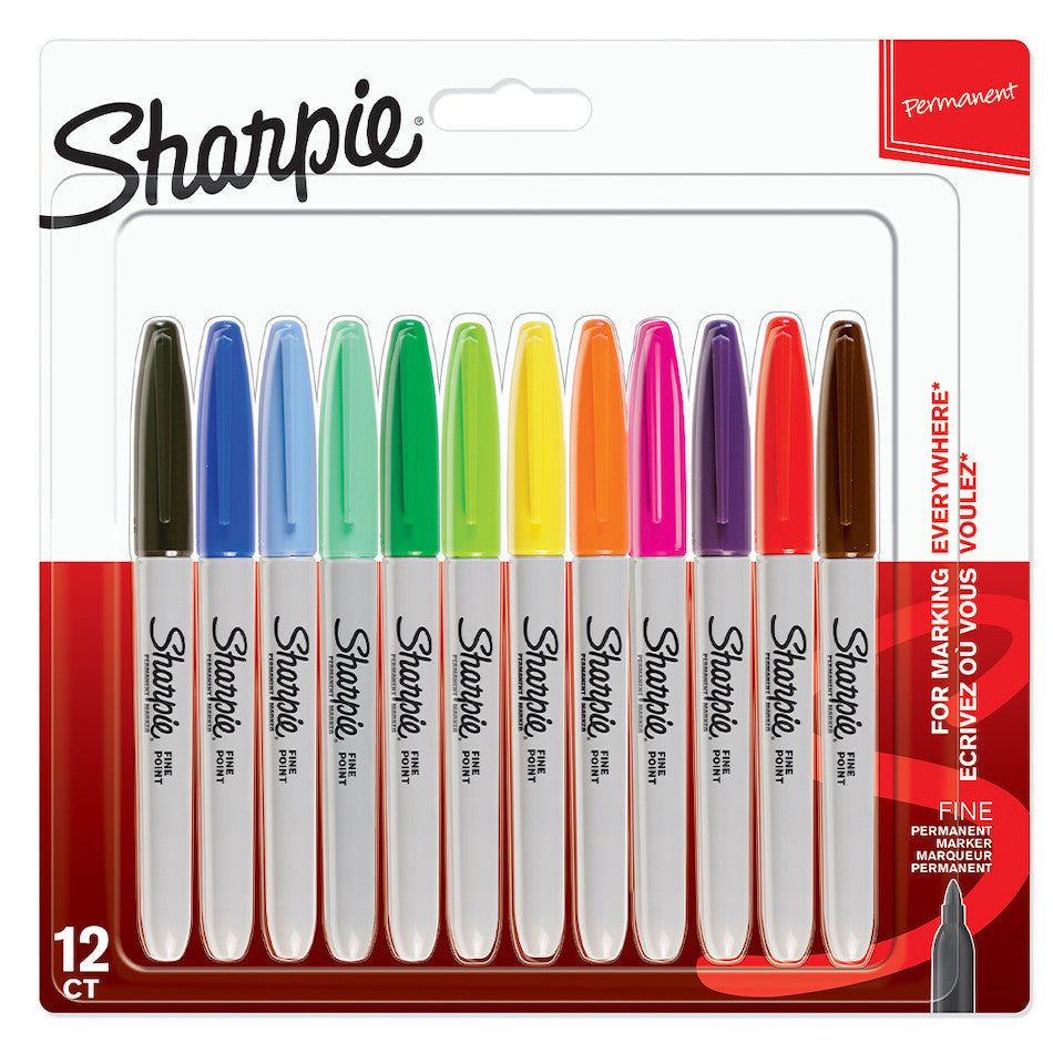 Sharpie Permanent Marker Fine Assorted Set of 12 by Sharpie at Cult Pens