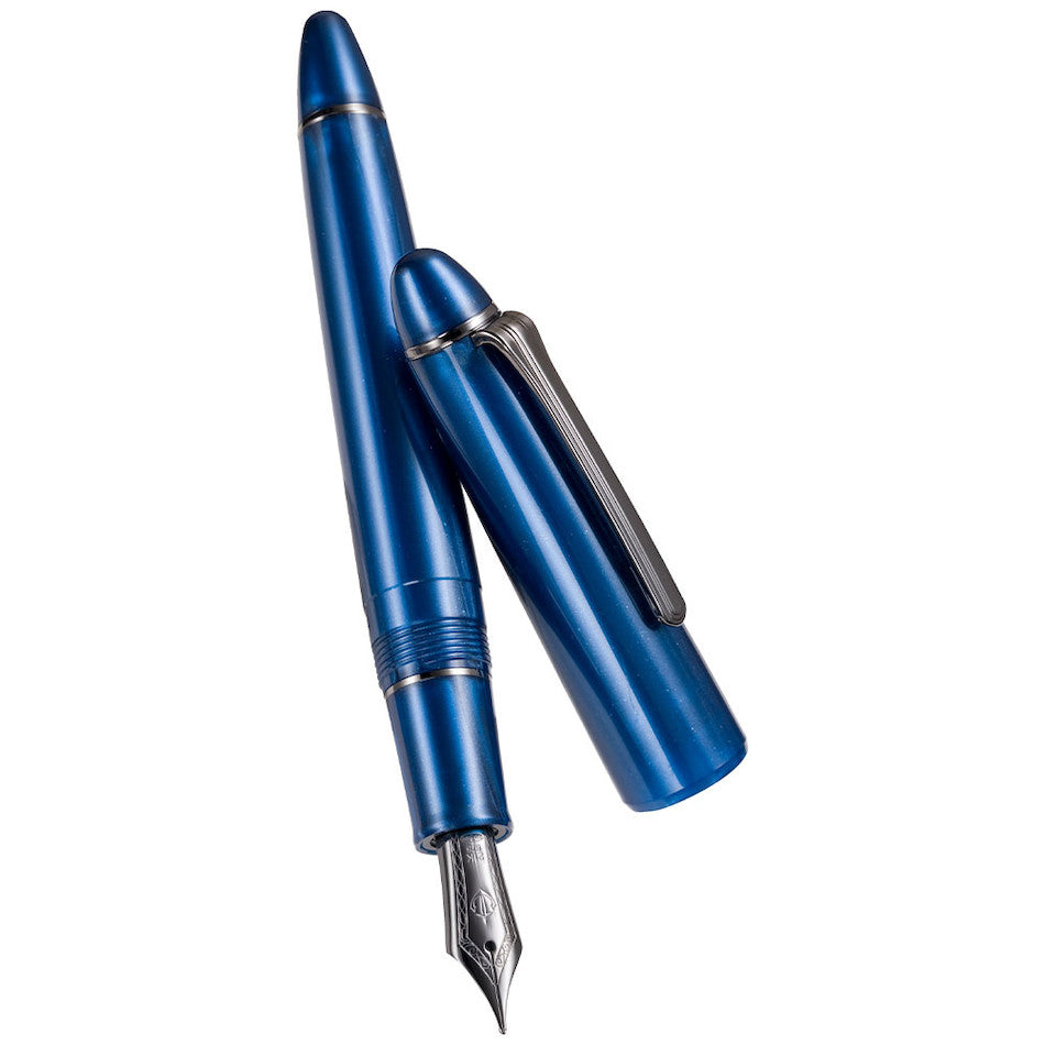 Sailor 1911 Ringless Metallic Fountain Pen Simply Blue 21K Nib by Sailor at Cult Pens