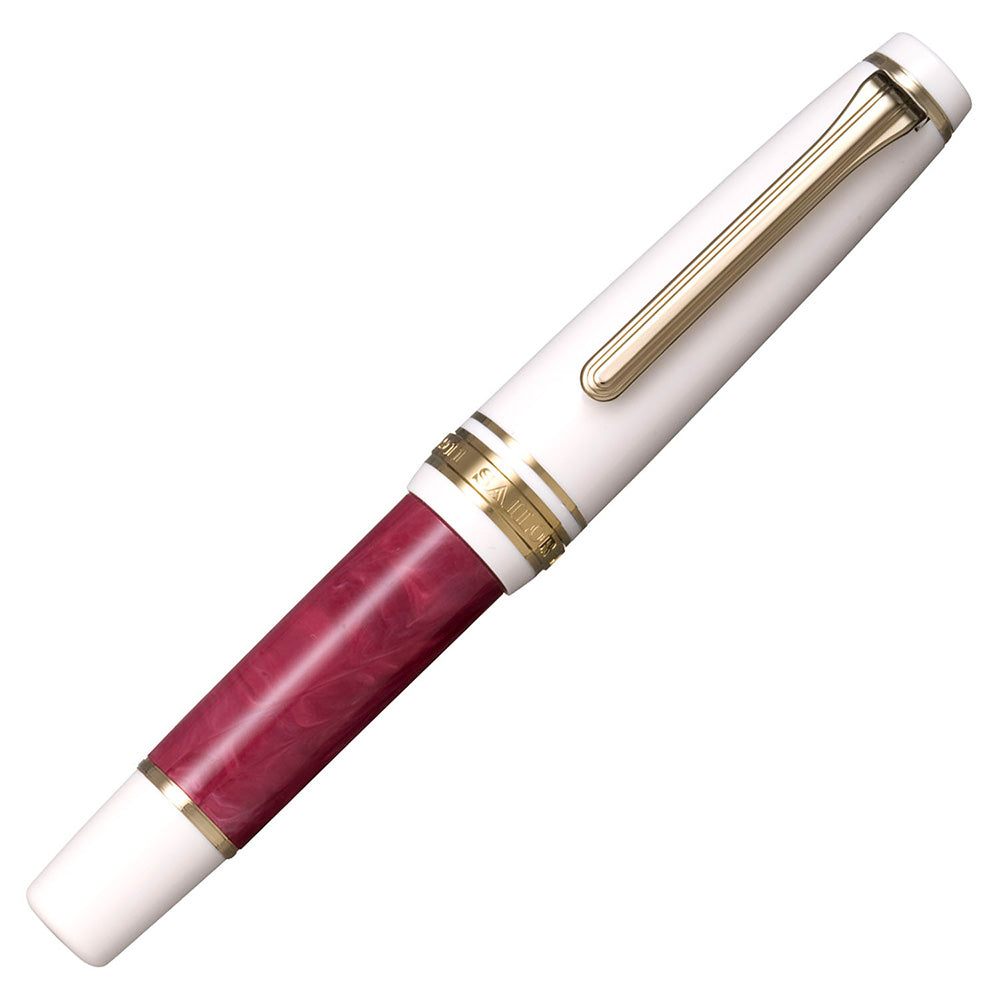 Sailor Professional Gear Slim Mini Rencontre Fountain Pen Bordeaux Foncé 14K Nib by Sailor at Cult Pens