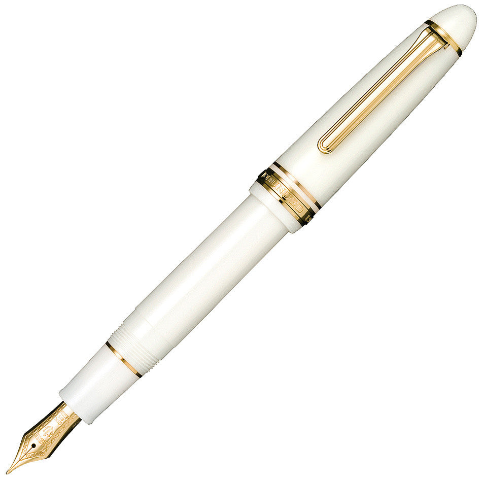 Sailor 1911 Large Fountain Pen White with Gold Trim by Sailor at Cult Pens