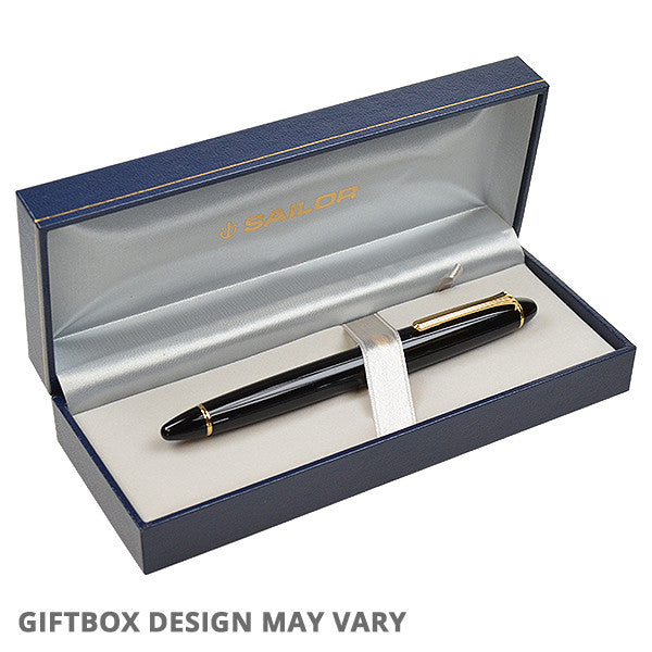 Sailor 1911 Standard Fountain Pen Black with Gold Trim 21K Nib by Sailor at Cult Pens