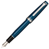 Sailor Professional Gear Slim (Sapporo) Fountain Pen Metallic Blue with Rhodium Trim by Sailor at Cult Pens