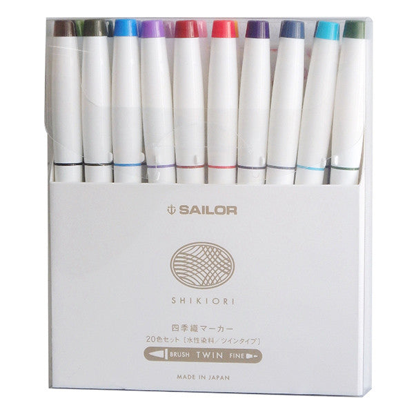 Sailor Shikiori Brush Pen Set of 20 Assorted by Sailor at Cult Pens