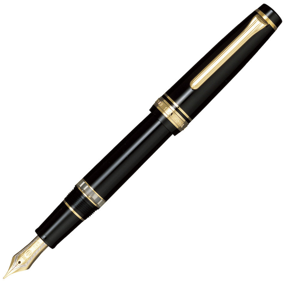 Sailor Professional Gear Realo Fountain Pen Black with Gold Trim by Sailor at Cult Pens