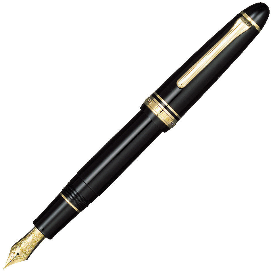 Sailor 1911 Large Lefty Fountain Pen Black with Gold Trim by Sailor at Cult Pens