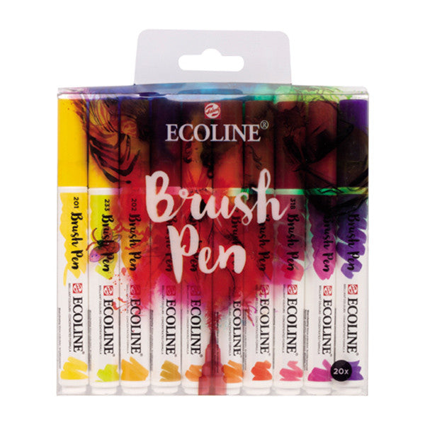 Royal Talens Ecoline Brush Pens Set of 20 by Royal Talens Ecoline at Cult Pens