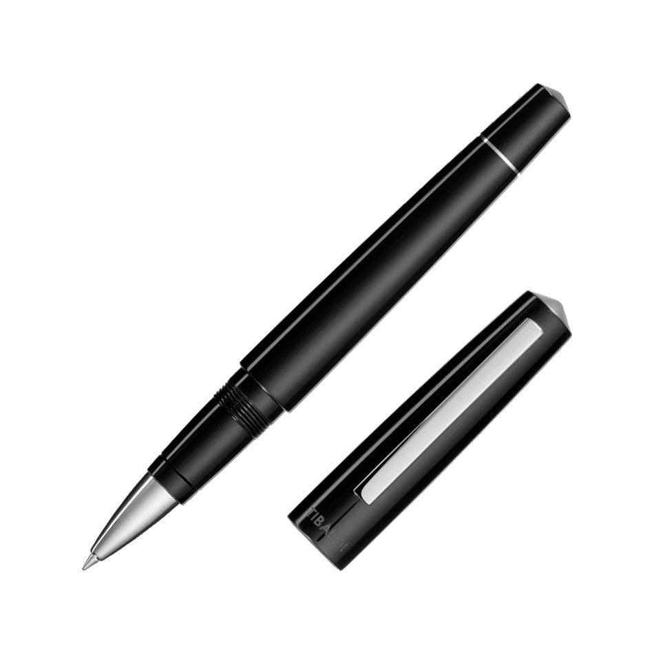 Tibaldi Infrangible Rollerball Pen Rich Black with Stainless Steel Trim by Tibaldi at Cult Pens