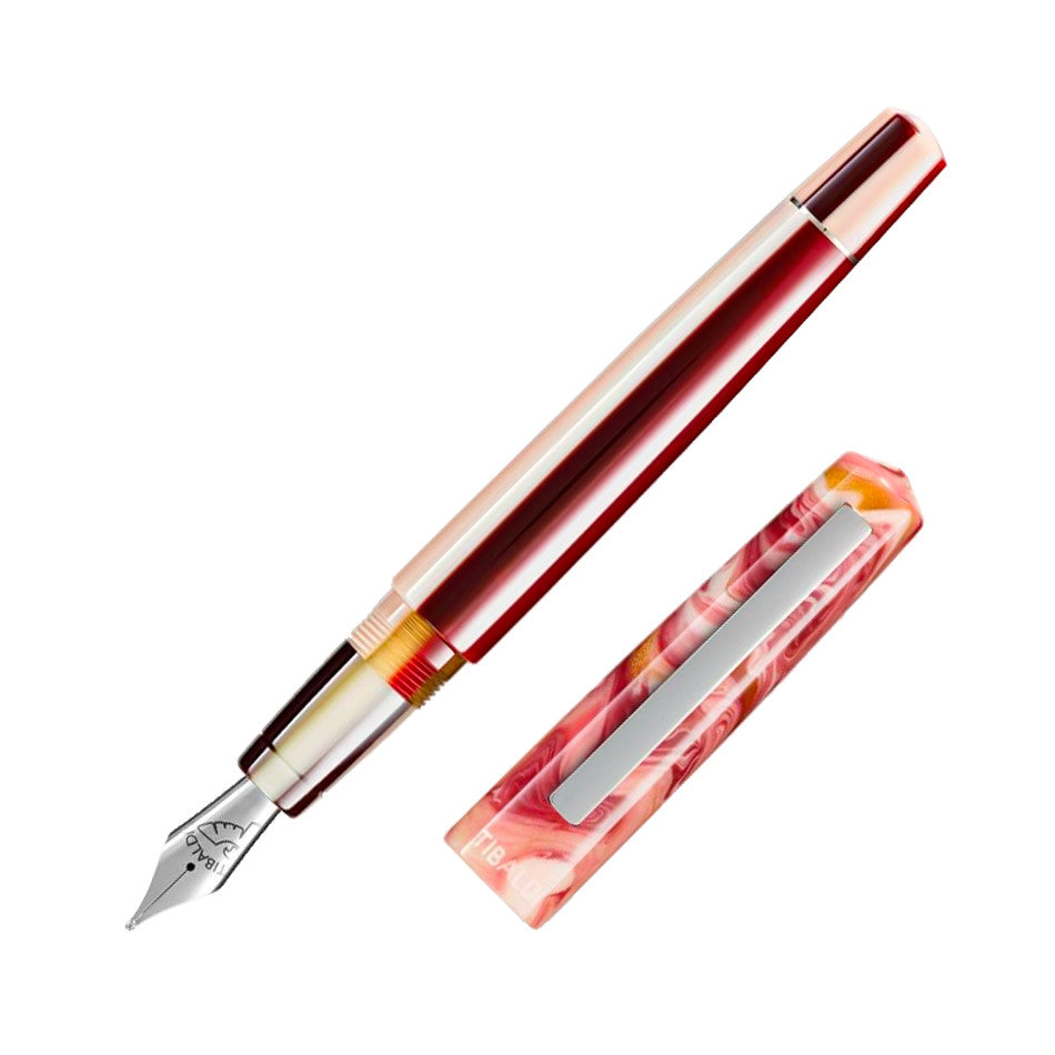 Tibaldi Infrangible Fountain Pen Russet Red with Stainless Steel Trim by Tibaldi at Cult Pens