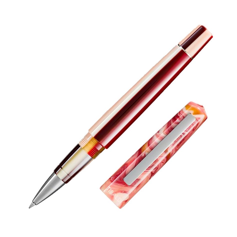 Tibaldi Infrangible Rollerball Pen Russet Red with Stainless Steel Trim by Tibaldi at Cult Pens