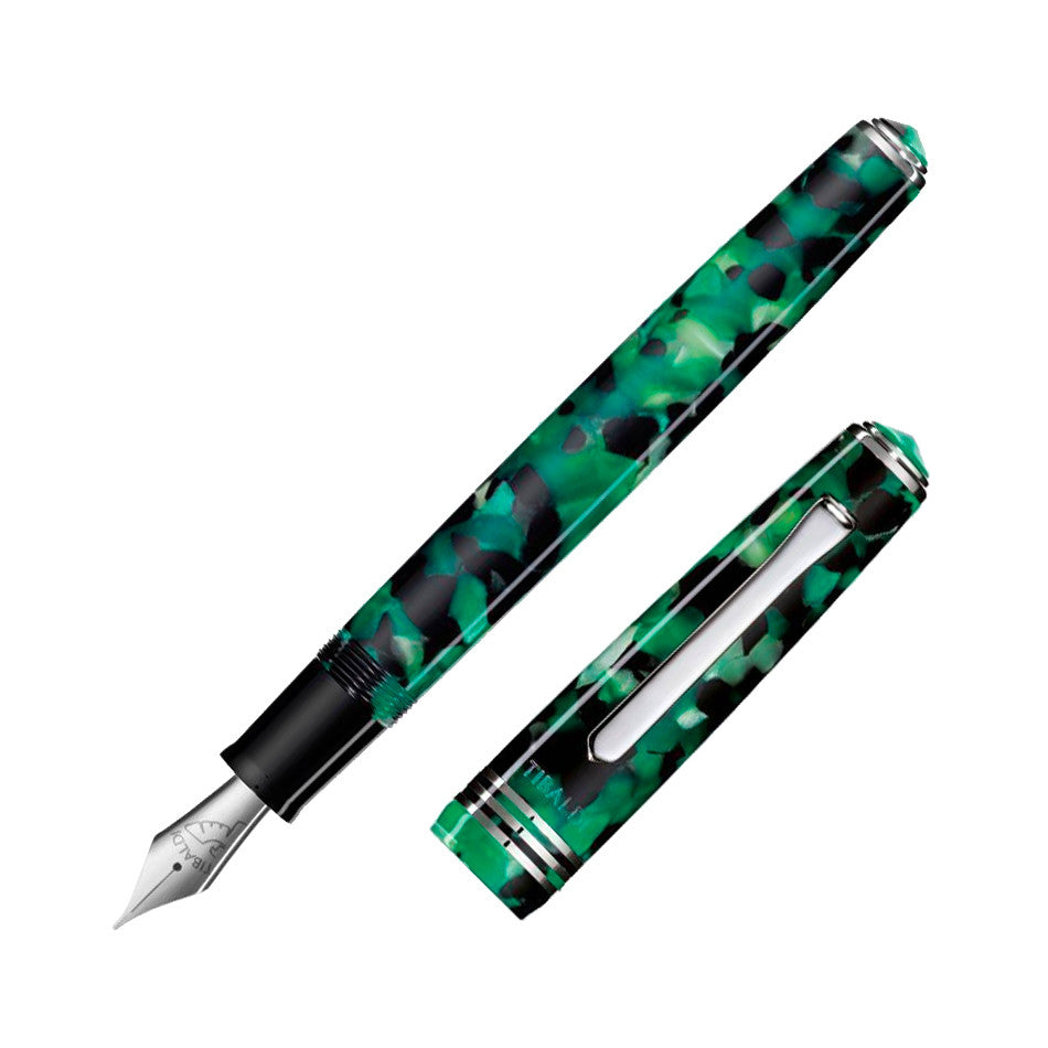Tibaldi N.60 Fountain Pen Emerald Green with Palladium Trim by Tibaldi at Cult Pens