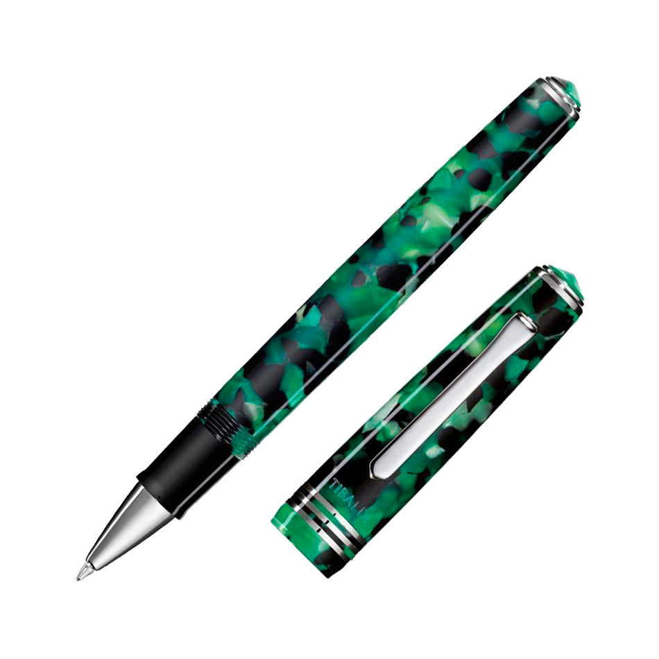 Tibaldi N.60 Rollerball Pen Emerald Green with Palladium Trim by Tibaldi at Cult Pens