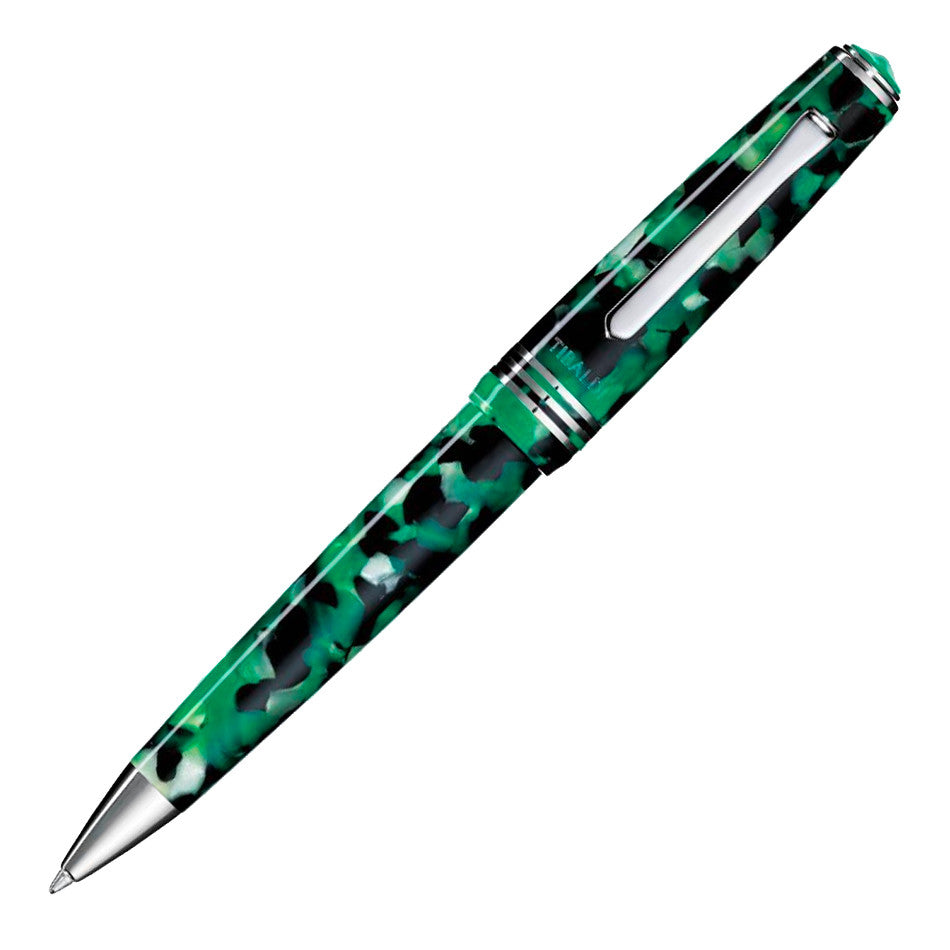 Tibaldi N.60 Ballpoint Pen Emerald Green with Palladium Trim by Tibaldi at Cult Pens
