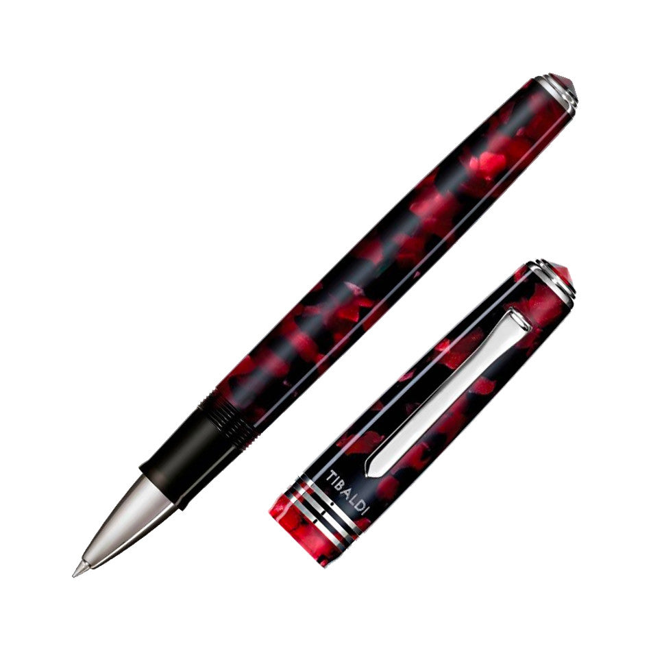 Tibaldi N.60 Rollerball Pen Ruby Red with Palladium Trim by Tibaldi at Cult Pens
