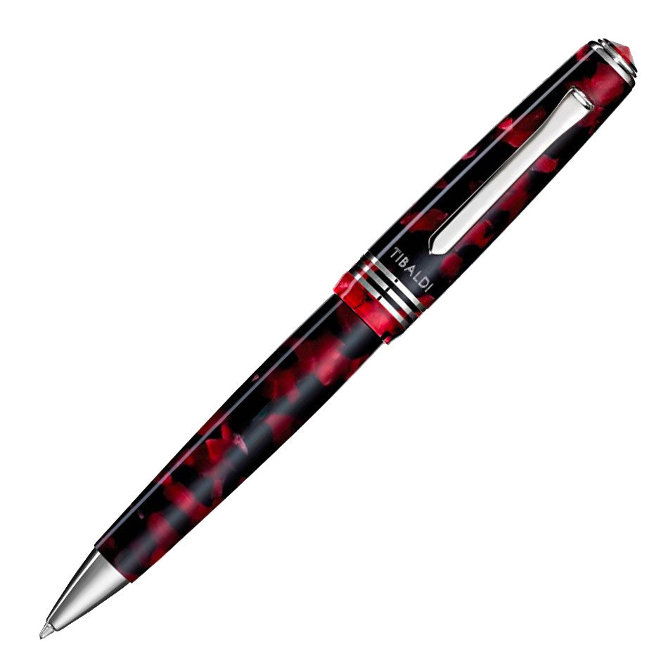 Tibaldi N.60 Ballpoint Pen Ruby Red with Palladium Trim by Tibaldi at Cult Pens