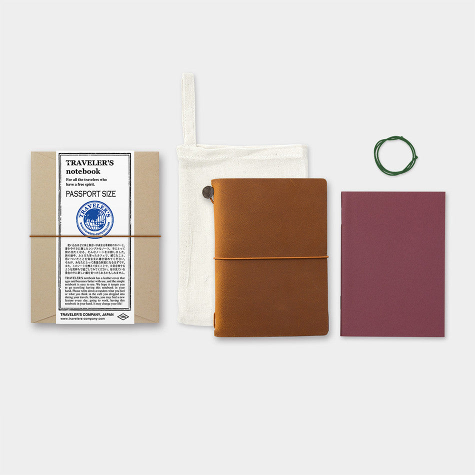 TRAVELER'S COMPANY Traveler's Notebook Leather Passport Size Camel by TRAVELER'S COMPANY at Cult Pens