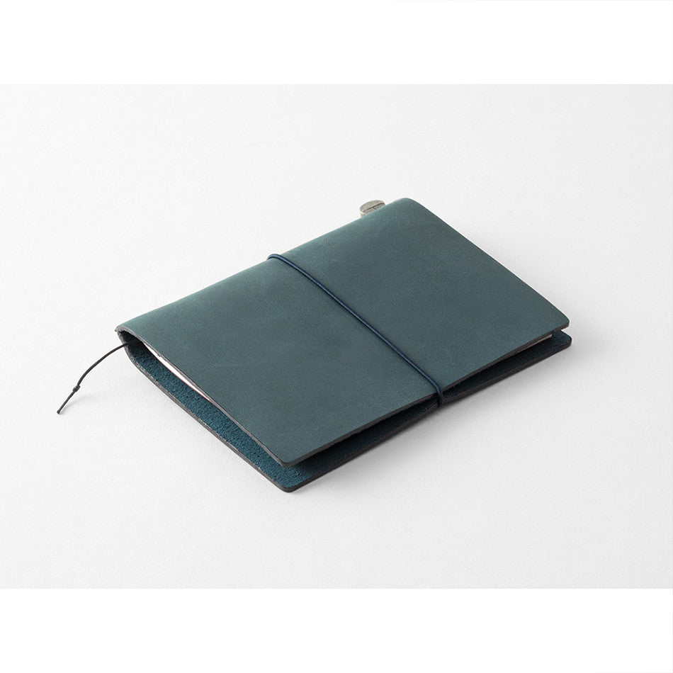 TRAVELER'S COMPANY Traveler's Notebook Leather Passport Size Blue by TRAVELER'S COMPANY at Cult Pens