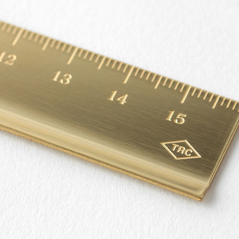 Helwig Company Ruler TRAVELER'S COMPANY BRASS Ruler