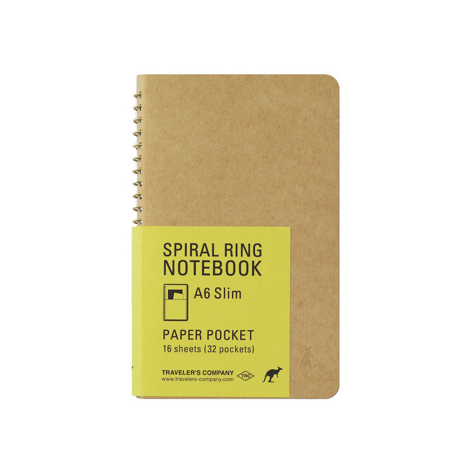 TRAVELER'S COMPANY Notebook Spiral Ring A6 Paper Pocket by TRAVELER'S COMPANY at Cult Pens