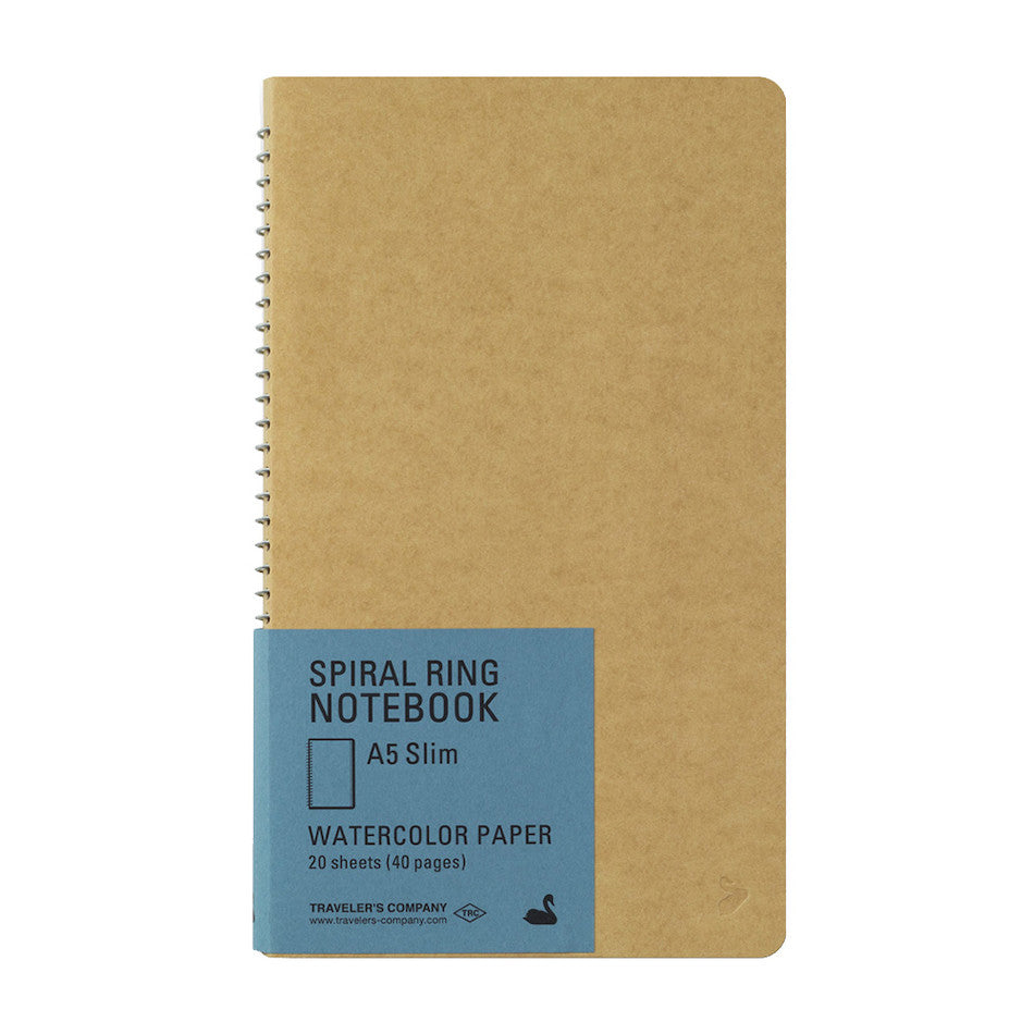 TRAVELER'S COMPANY Notebook Spiral Ring A5 Watercolour Paper by TRAVELER'S COMPANY at Cult Pens