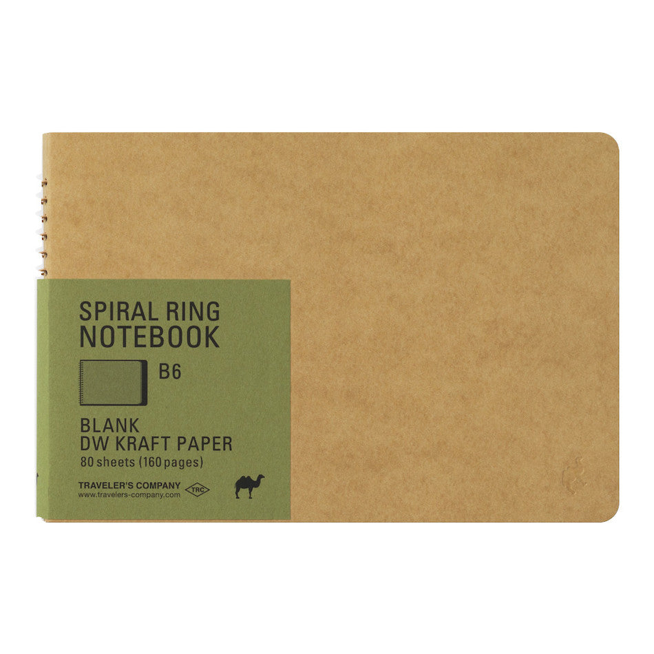 TRAVELER'S COMPANY Notebook Spiral Ring B6 DW Kraft by TRAVELER'S COMPANY at Cult Pens