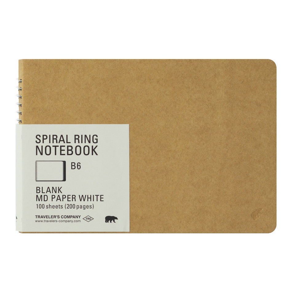 TRAVELER'S COMPANY Notebook Spiral Ring B6 MD White by TRAVELER'S COMPANY at Cult Pens