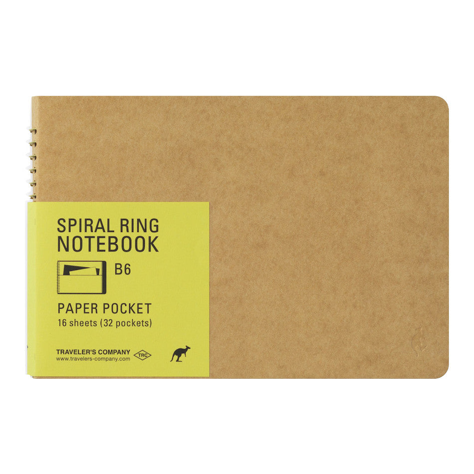 TRAVELER'S COMPANY Notebook Spiral Ring B6 Paper Pocket by TRAVELER'S COMPANY at Cult Pens