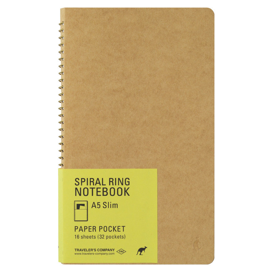 TRAVELER'S COMPANY Notebook Spiral Ring A5 Slim Paper Pocket by TRAVELER'S COMPANY at Cult Pens