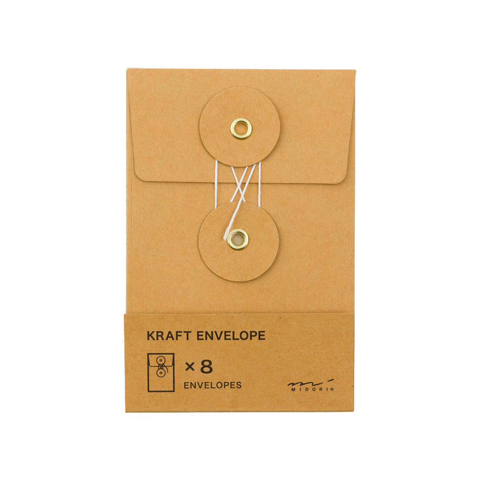 TRAVELER'S COMPANY Kraft String Envelope Small Vertical Orange by TRAVELER'S COMPANY at Cult Pens