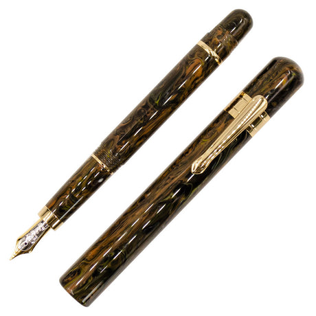 Taccia Covenant Fountain Pen Bumble Bee Jasper 14k nib by Taccia at Cult Pens