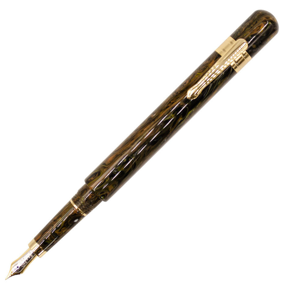 Taccia Covenant Fountain Pen Bumble Bee Jasper 14k nib by Taccia at Cult Pens