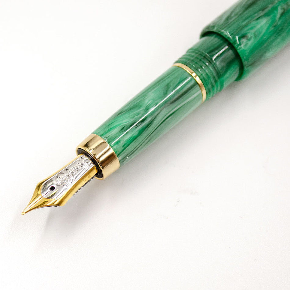 Taccia Covenant Fountain Pen Green Malachite 14k nib by Taccia at Cult Pens