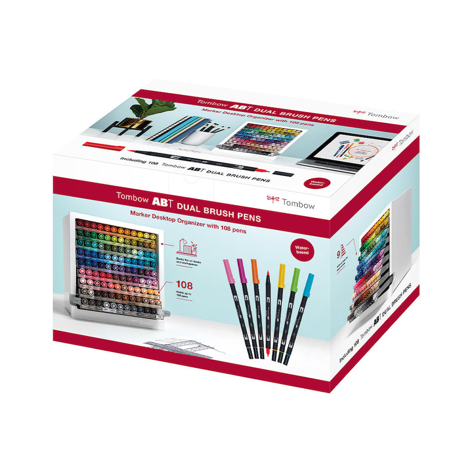 Tombow ABT Dual Brush Pens Set of 108 With Organiser