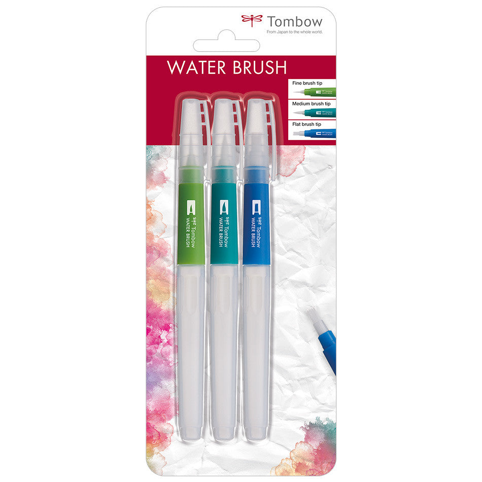 Tombow Waterbrush Set of 3 Assorted by Tombow at Cult Pens