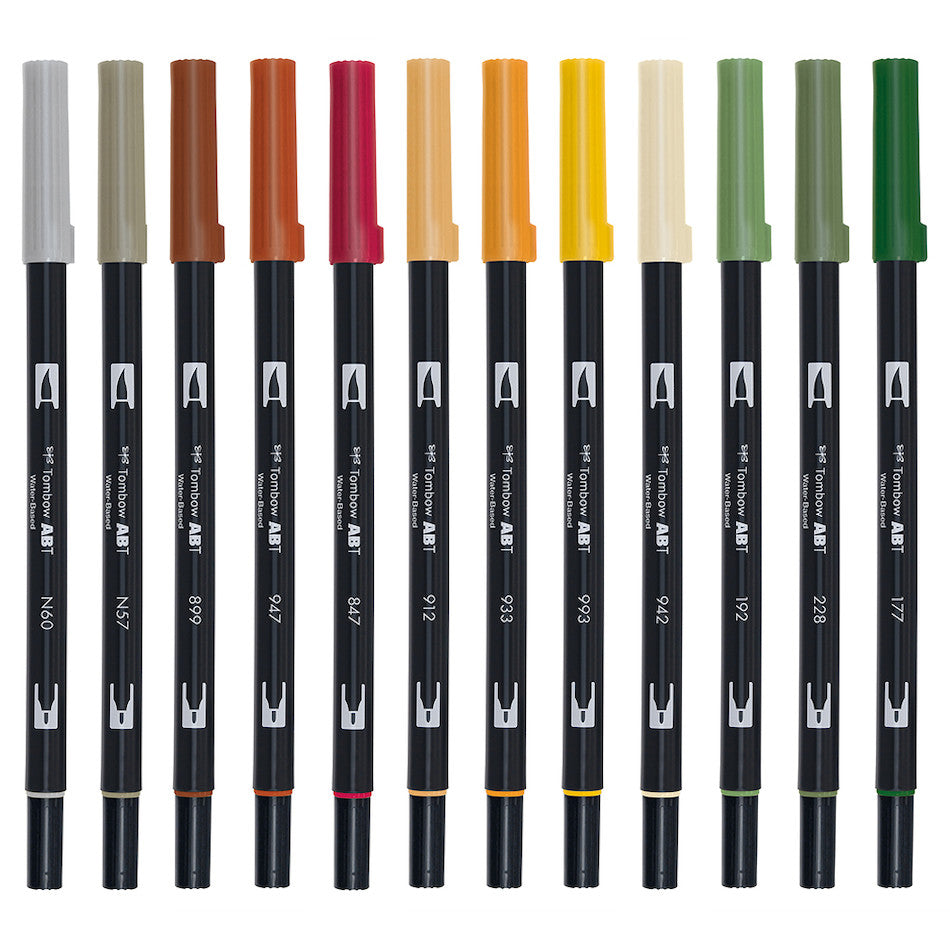 Tombow ABT Dual Brush Pen Exclusive Autumn Collection Set of 12