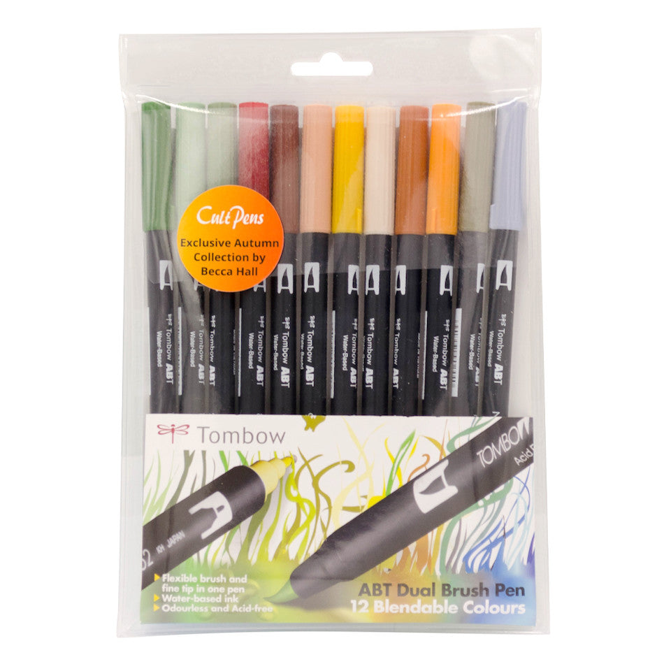 Tombow ABT Dual Brush Pen Exclusive Autumn Collection Set of 12