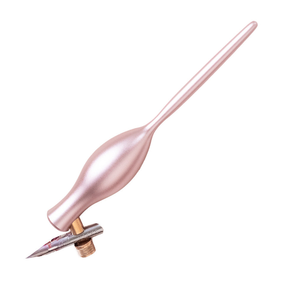 Tom's Studio Flourish Carrot Oblique Nib Holder Pink Lemonade by Tom's Studio at Cult Pens