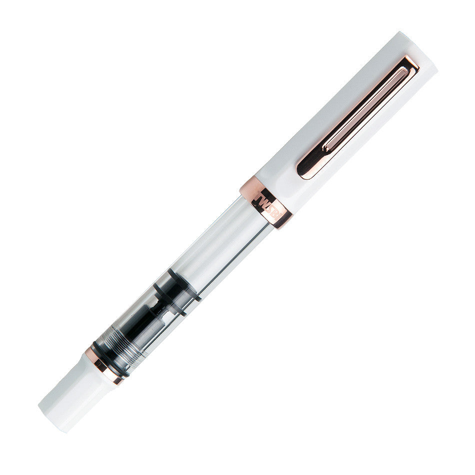 TWSBI Eco Fountain Pen White With Rose Gold Trim by TWSBI at Cult Pens