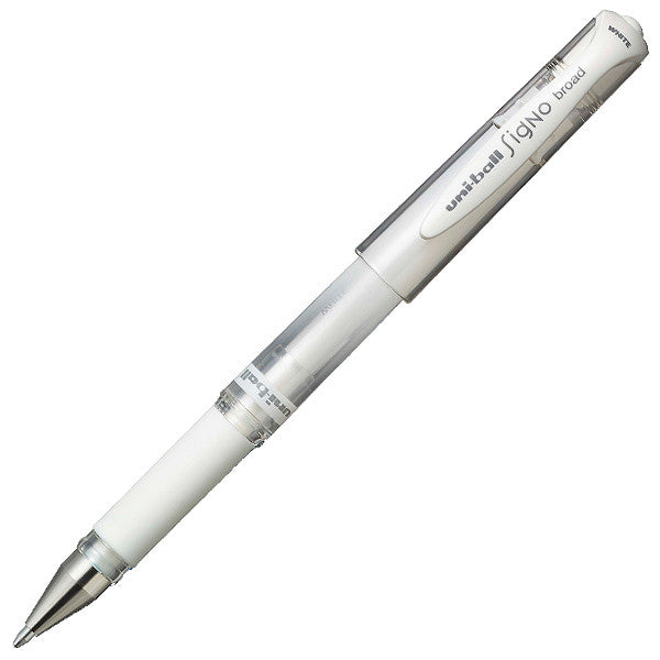 Uni-ball Signo Broad Gel Rollerball Pen UM-153 White by Uni at Cult Pens