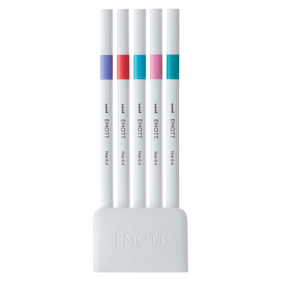 Uni Emott Fineliner Set of 5 Assorted by Uni at Cult Pens